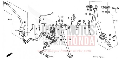 PEDALE/BEQUILLE NX650K de 1989